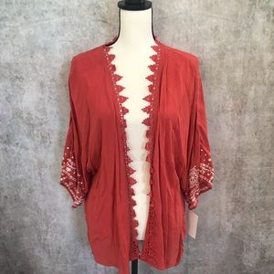 NWT Target Embroidered Kimono, size L